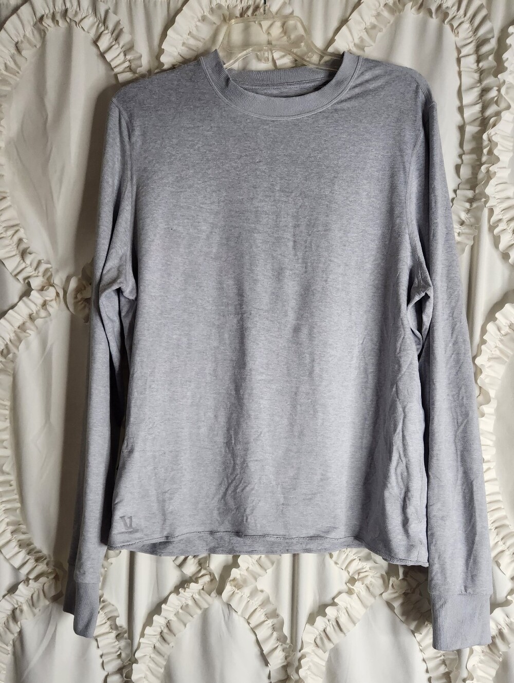 Vuori Men's Sz Large Ponto Performance Crew Platinum Heather Gray